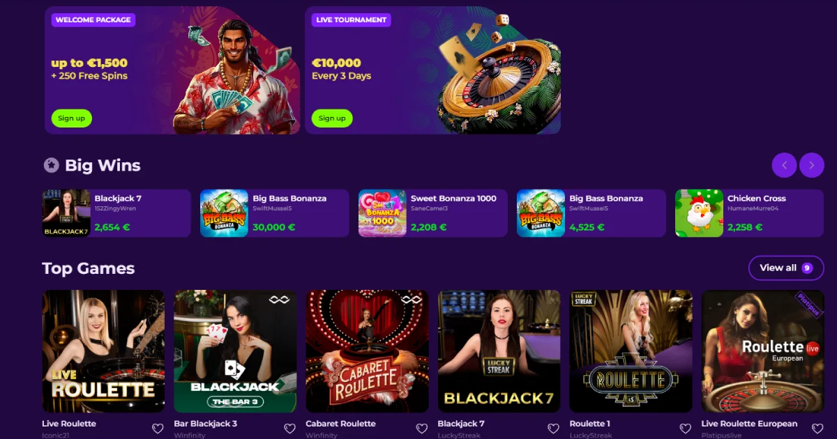 gambloria casino live lobby